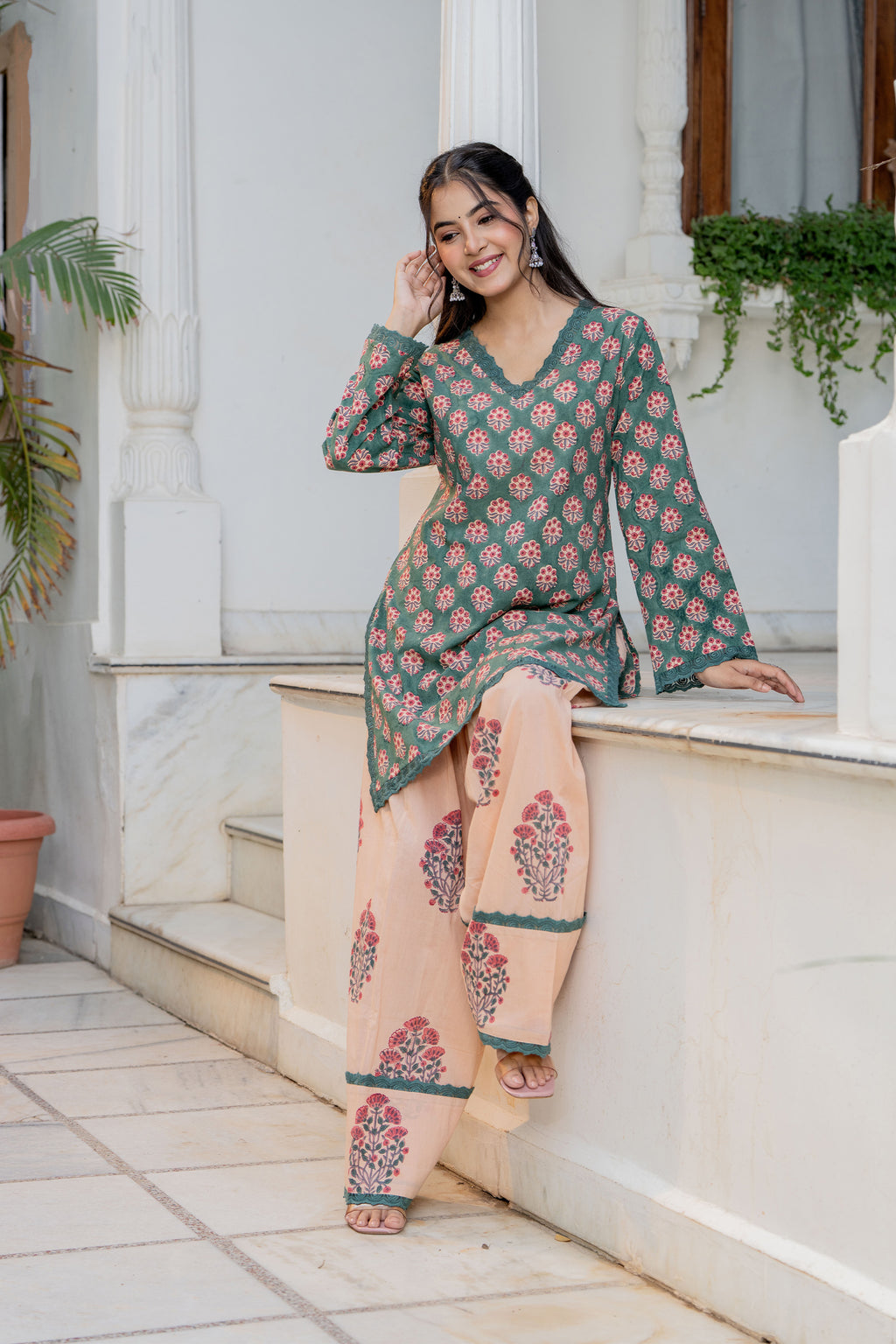 Green Farsi Suit Set