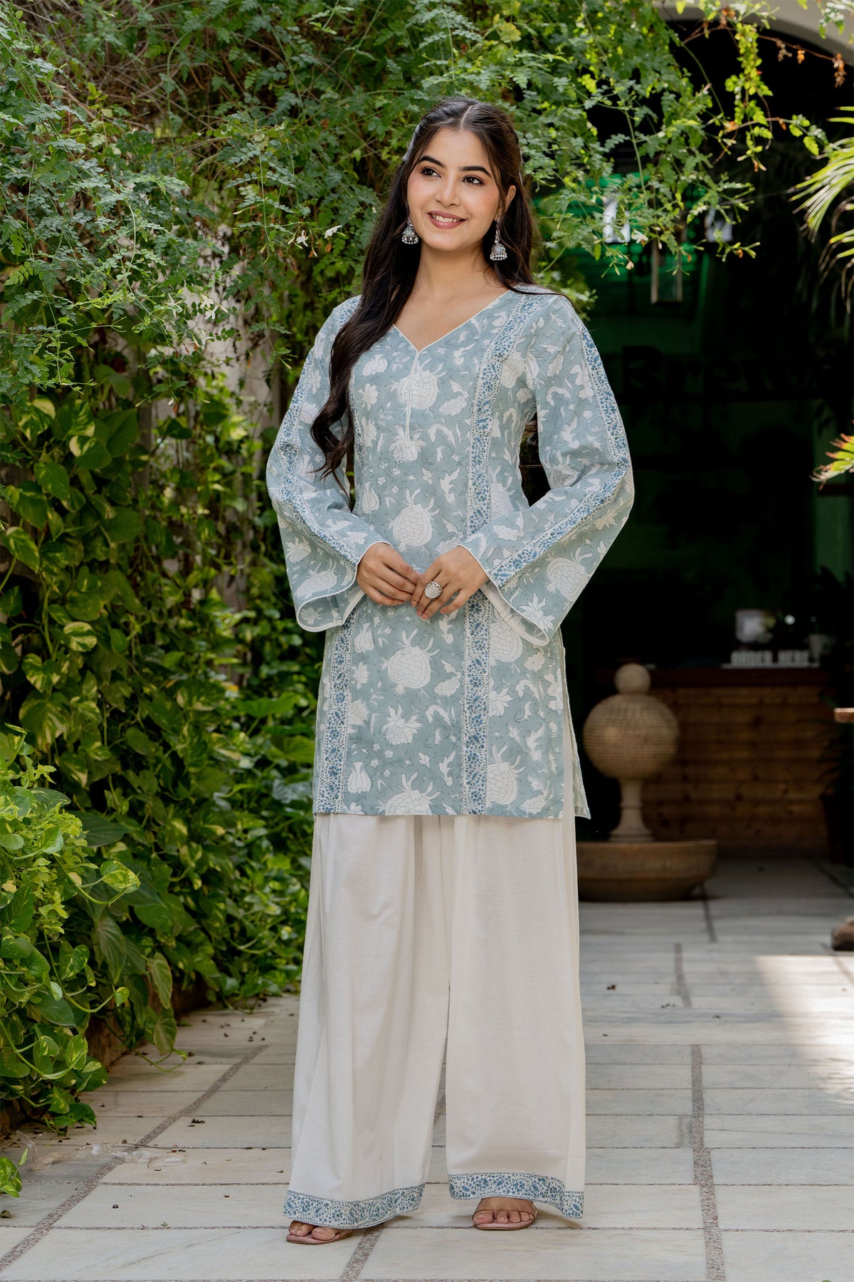 Powder Blue Farsi Suit Set