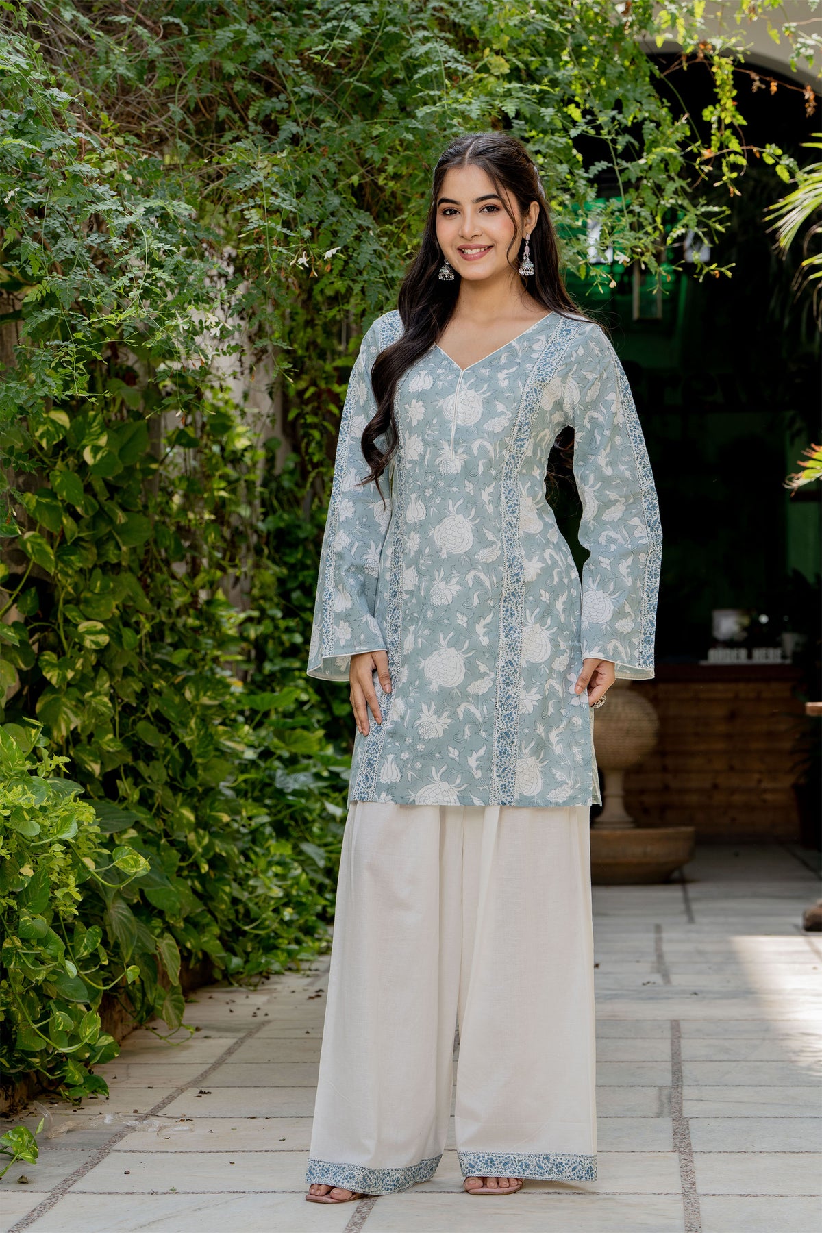 Powder Blue Farsi Suit Set