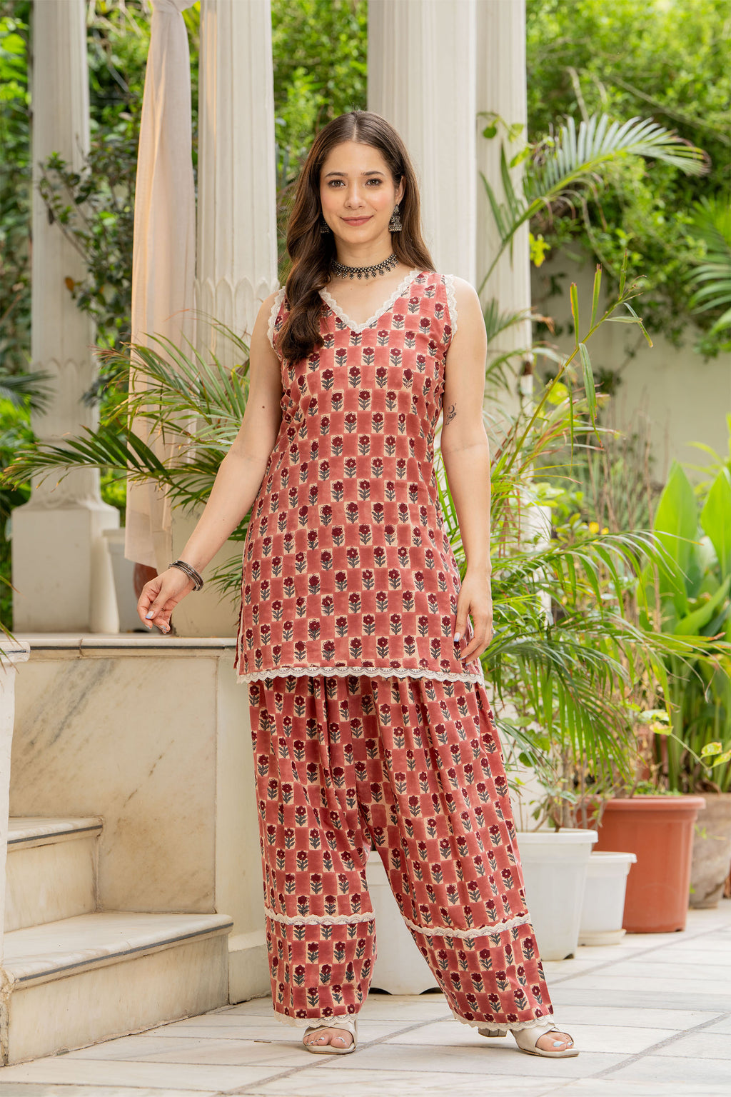 Red Farsi Suit Set