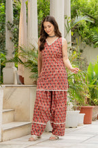 Red Farsi Suit Set