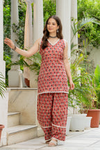 Red Farsi Suit Set