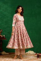 Cream Anarkali Suit Set