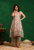 Green A-line Kurta Set