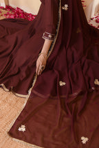 Wine Anarkali Suit Set