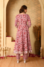 Dusty Rose Pink Anarkali Suit Set