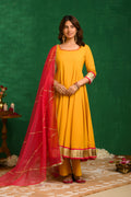 Mustard Yellow Anarkali Suit Set