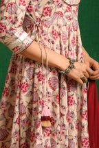 Cream Anarkali Suit Set