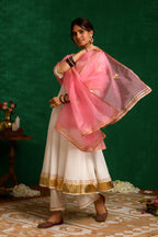 White Anarkali Suit Set