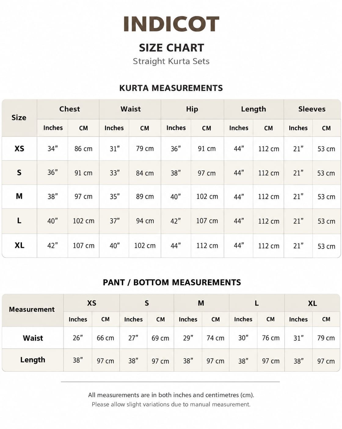 SIZE GUIDE